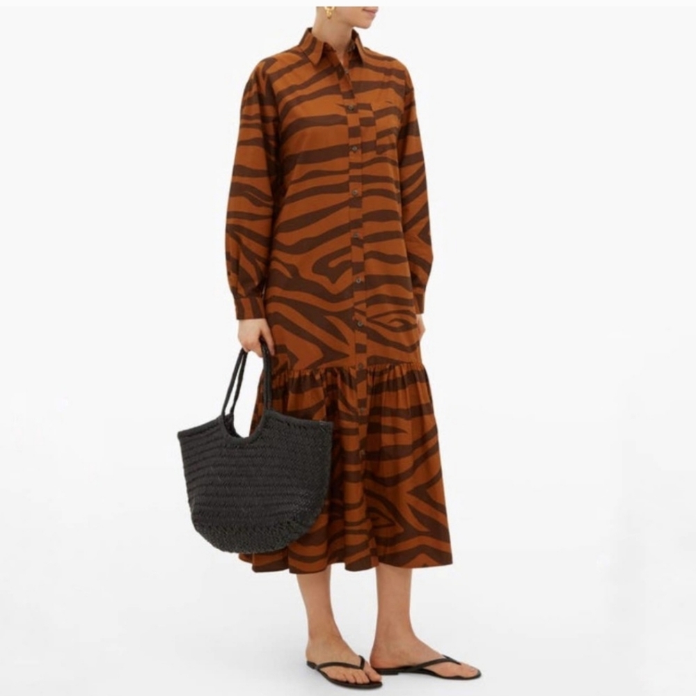 NWOT‎ MARA HOFFMAN ‘Freda’ Tiger Print Midi Dress Size M